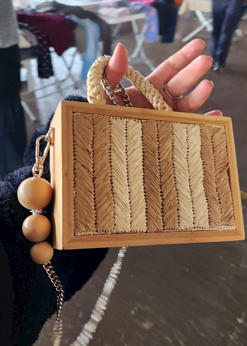 Boncuk Detaylı Zara Bej Kadın Çanta - Görsel 3