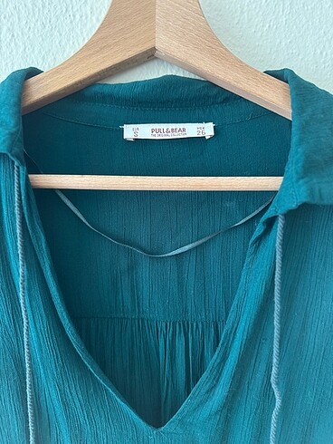 s Beden Pull and Bear Bohem Yeşil Bluz