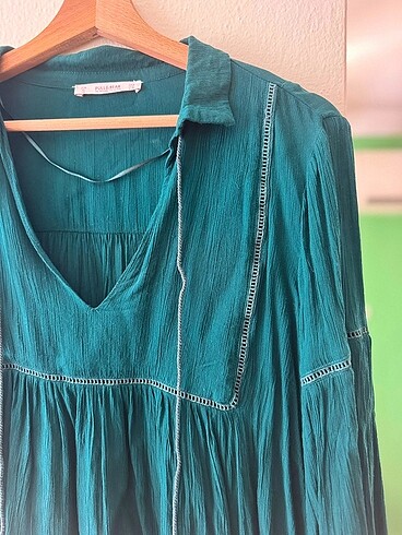 Pull and Bear Pull and Bear Bohem Yeşil Bluz