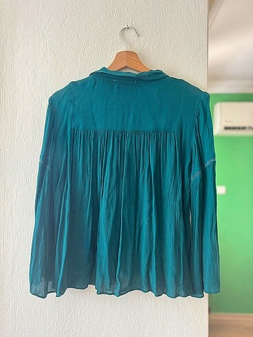 s Beden yeşil Renk Pull and Bear Bohem Yeşil Bluz