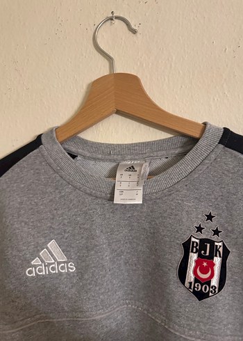 Adidas Beşiktaş Gri Uzun Kollu Spor Sweatshirt - Görsel 2