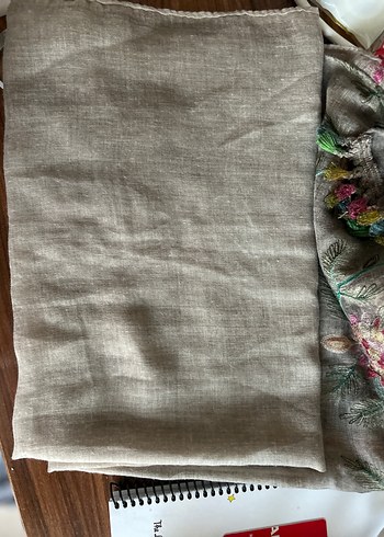 Koyu Pembe Desenli Kadın Şal - Görsel 12