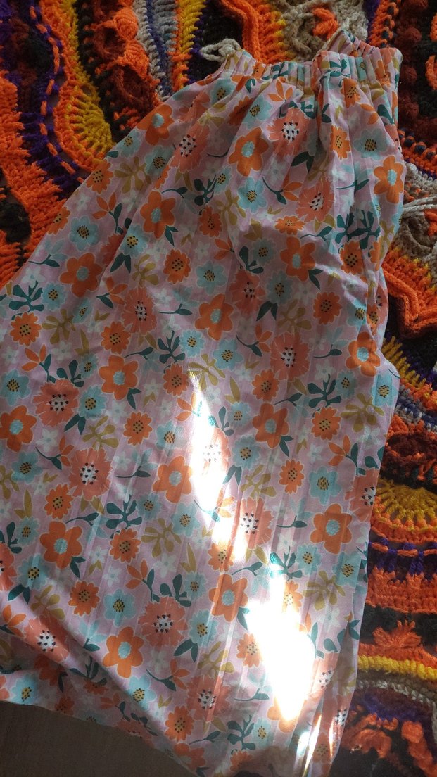 Bohem Tarzı Pilili Midi Kumaş Kapri - Görsel 3