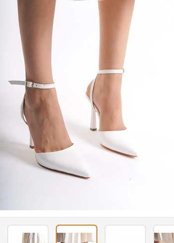 38 Beden Diger Beyaz Stiletto Topuklu Kadın Ayakkabı