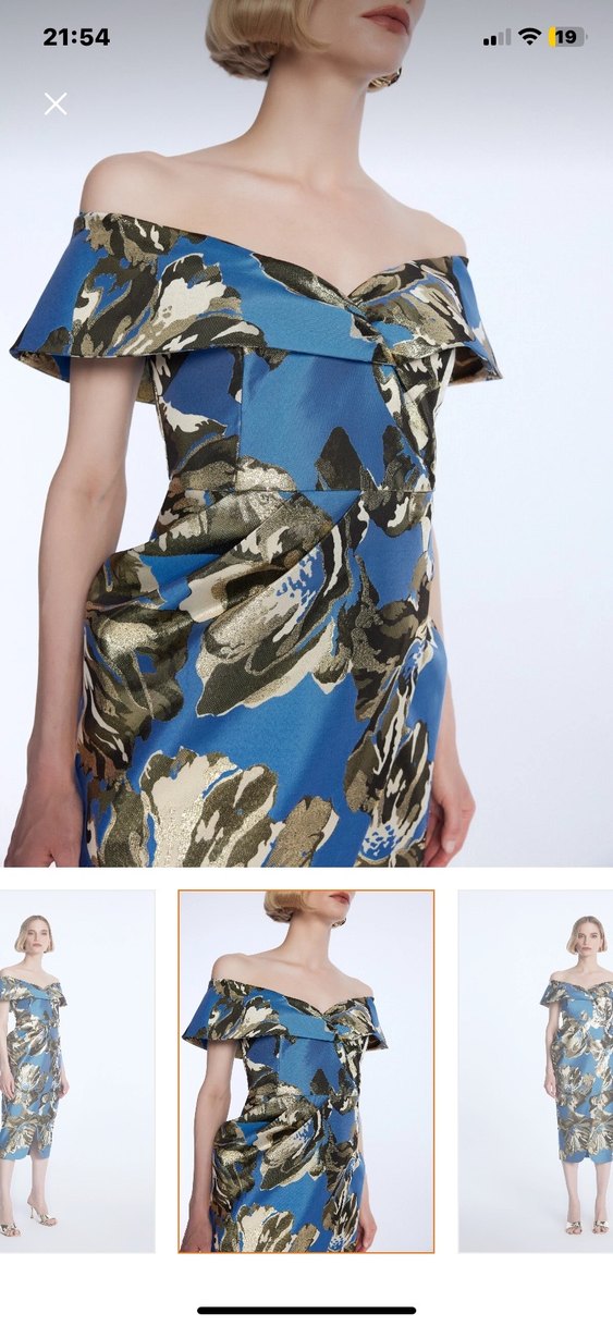 Mavi Drapeli StraplezMini Kalem Elbise MERT ASLAN KOLEKSİYONU - Görsel 2