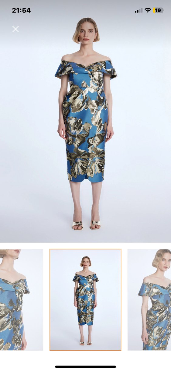 Mavi Drapeli StraplezMini Kalem Elbise MERT ASLAN KOLEKSİYONU - Görsel 3