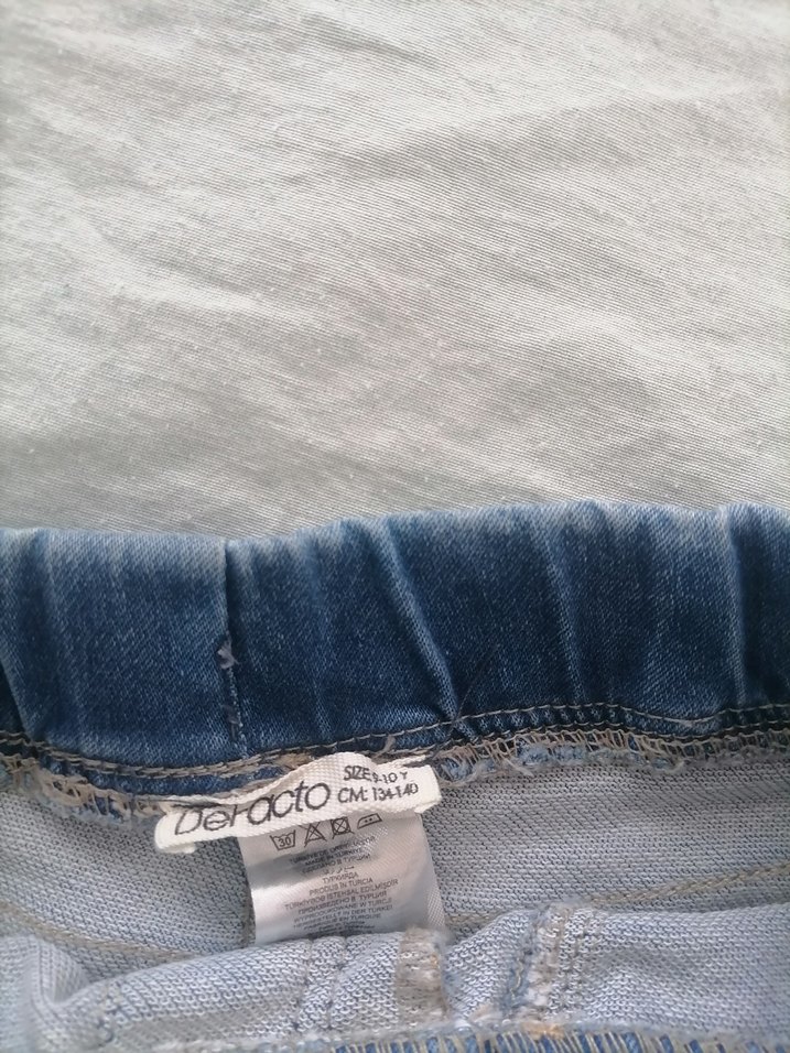 Defacto marka. Kız Çocuk Pastel Mavi Denim Pantolon. 9-10 yaş. - Görsel 2