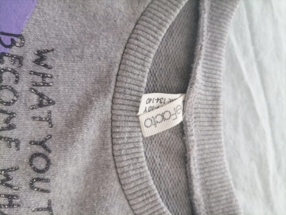 Defacto marka. Gri Payetli Sweatshirt. İyi durumda. - Görsel 2