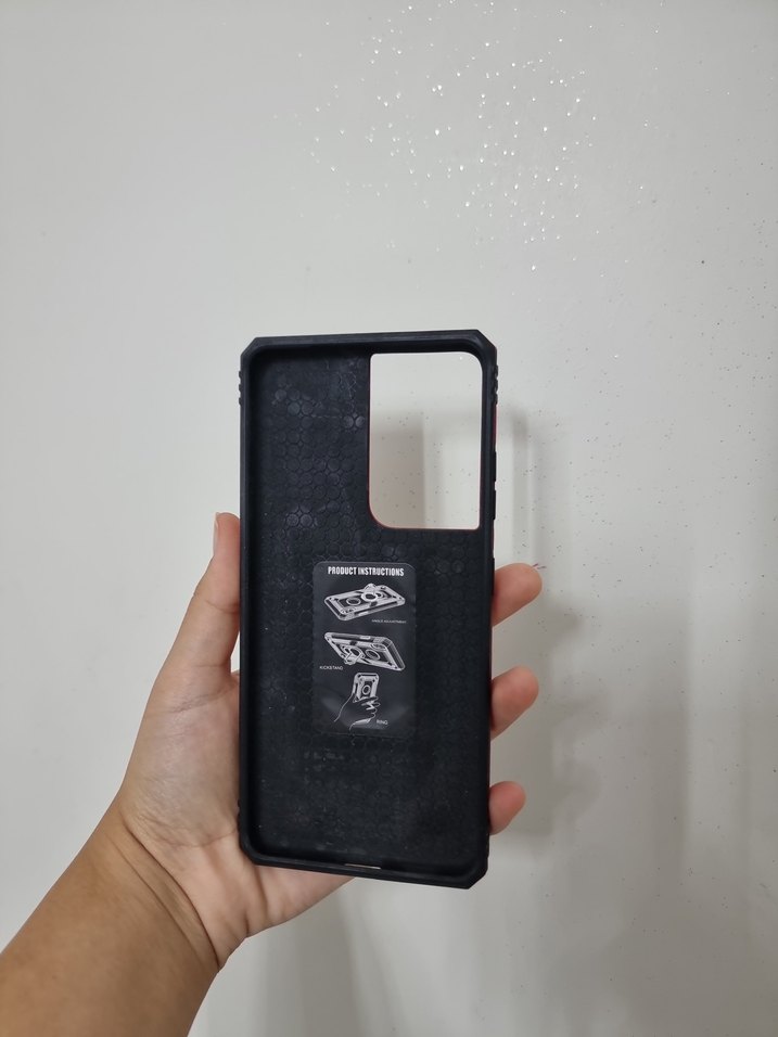 Kırmızı Biker Telefon Kılıfı Tokalı SAMSUNG S21 ULTRA - Görsel 2