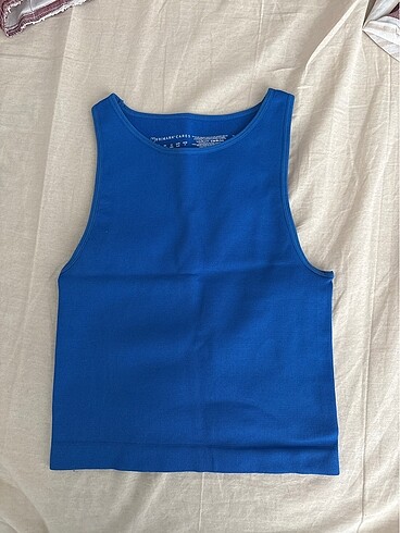 Saks Mavisi Crop Üst