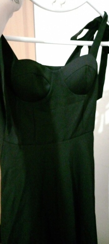 Atlas kumaş abiye elbise - Görsel 3