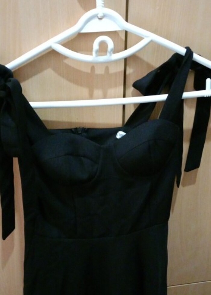 Atlas kumaş abiye elbise - Görsel 2