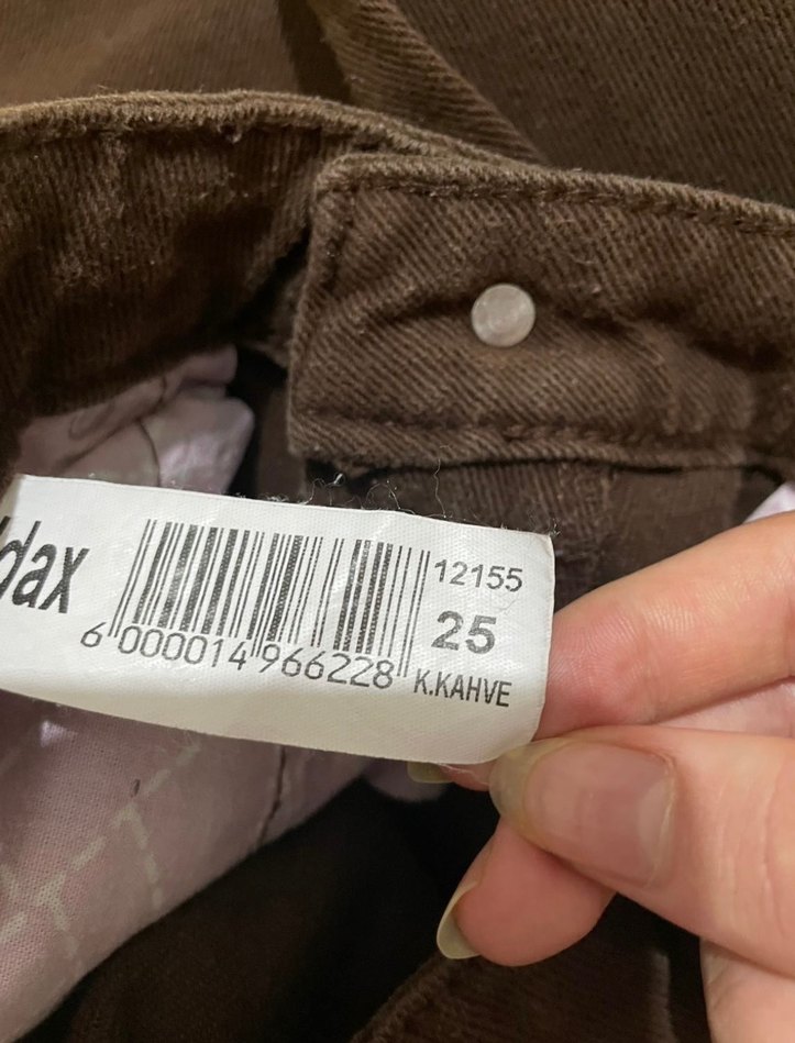 Kadın Kahverengi Regular Fit Denim Jean - Görsel 2