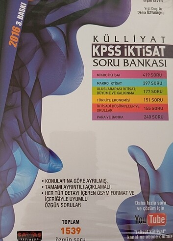 Külliyat kpss iktisat soru bankası