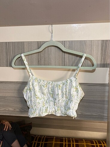 s Beden çeşitli Renk Çiçekli Crop Top