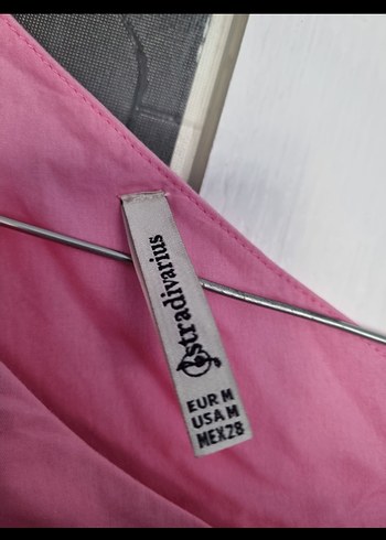 Stradivarius Pembe V Yaka Fırfırlı Mini Bluz