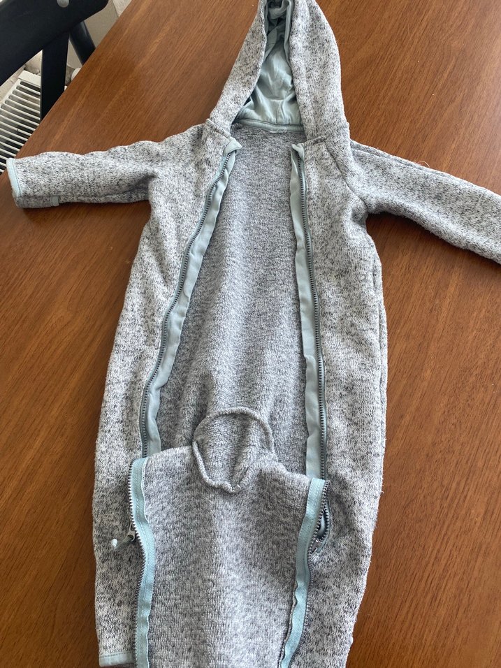 Gri Örgü Bebek çocuk Tulumu - Görsel 2