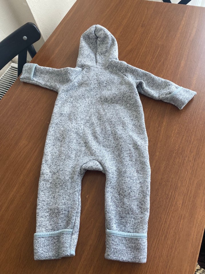 Gri Örgü Bebek çocuk Tulumu - Görsel 4