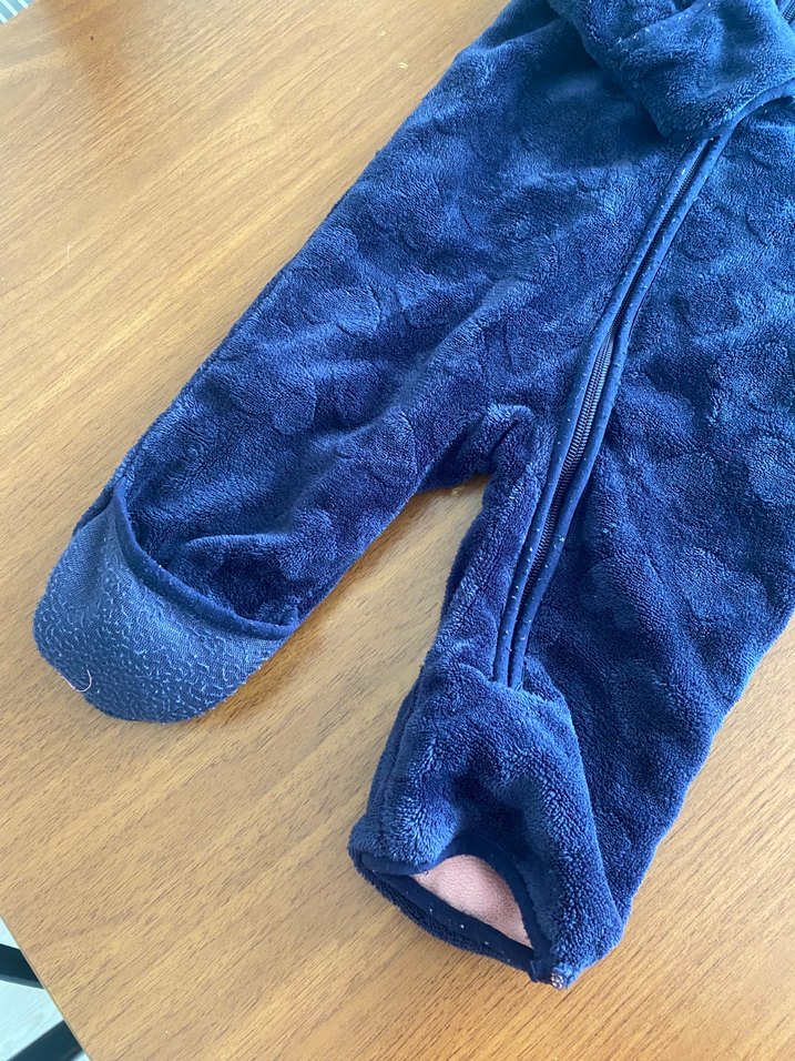 Koyu Mavi Bebek Peluş Tulumu - Görsel 3