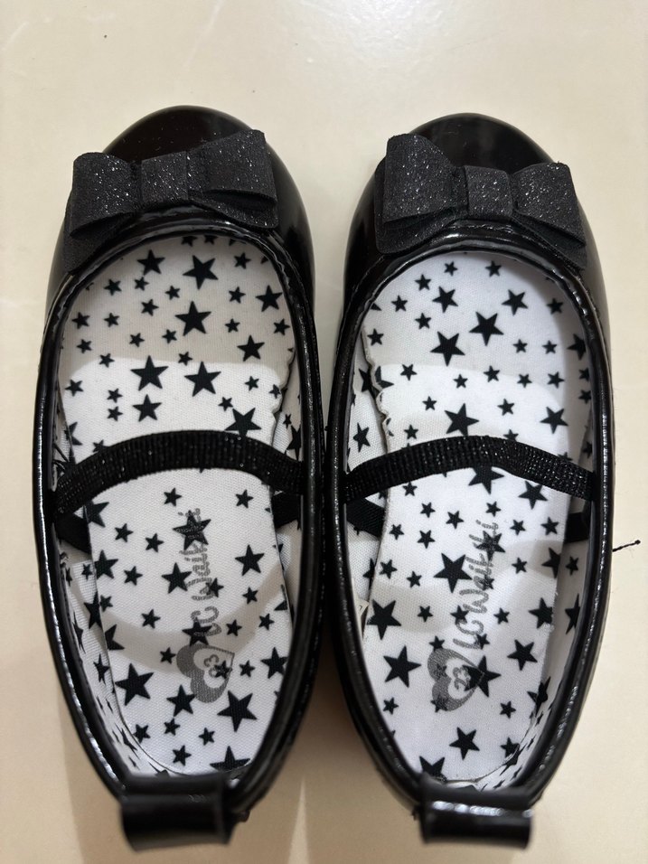 Kız Çocuk Siyah Rugan Fiyonk Detaylı Babet - Görsel 3