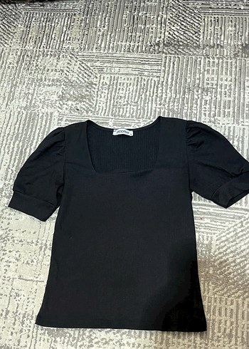 Zara Kısa Kollu Siyah Kadın Bluz