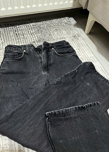 Trendyol & Milla Siyah Bol Paça Yüksek Bel Jean