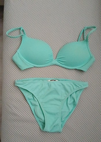 s Beden Koton Turkuaz Kadın Bikini Takımı