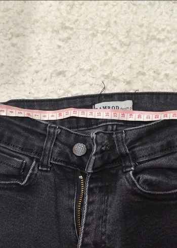 Siyah/Koyu Gri Yüksek Bel Pantalon - Görsel 3