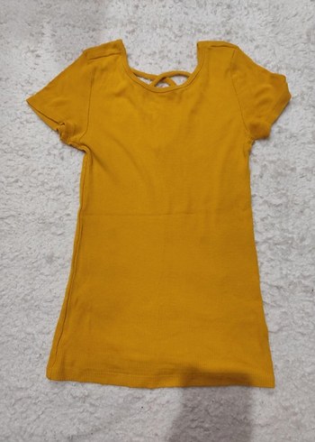 Sırt Dekolteli Hardal Sarısı Üst - Görsel 2