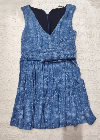 Mavi Desenli Elbise XS/S - Görsel 2