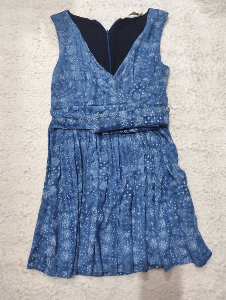 Mavi Desenli Elbise XS/S - Görsel 2