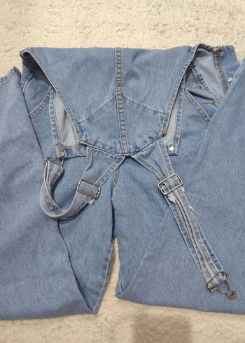 Kadın Mavi Denim Tulum - Görsel 3