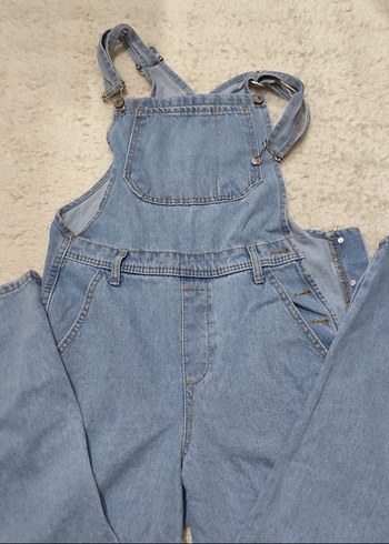 Kadın Mavi Denim Tulum - Görsel 2