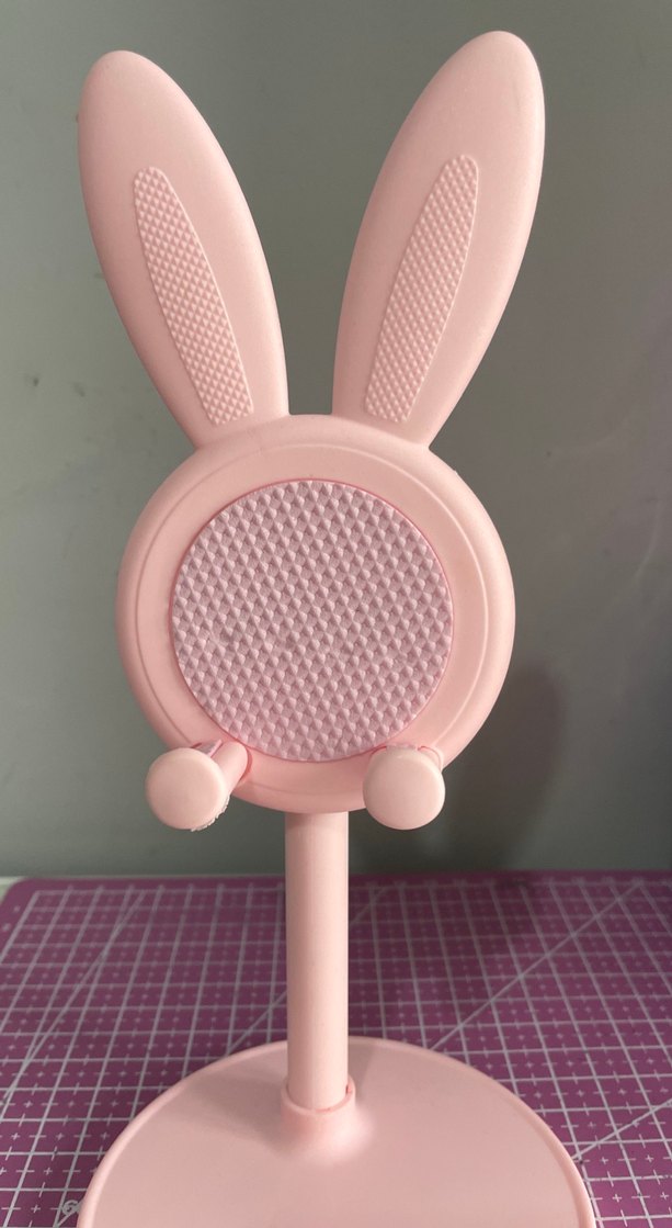 Pembe Tavşan Kulaklı Telefon Tutucu - Görsel 2