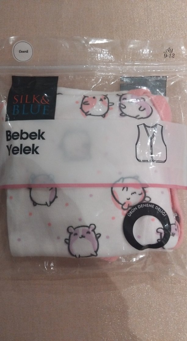 Kız Çocuk Pembe Pamuklu Çıtçıtlı Yelek 9-12 Ay - Görsel 3