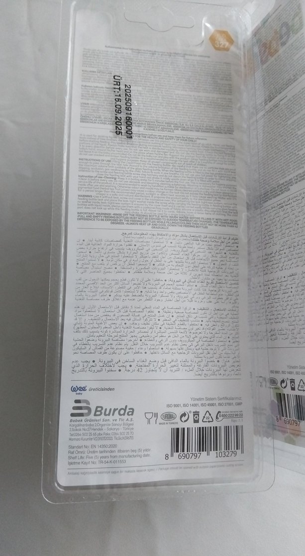 Renkli Pembe Cam Bebek Biberonu 125ml - Görsel 2