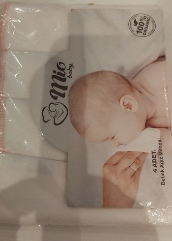 Bebek için 4'lü Organik Pamuk Mama Önlüğü - Görsel 2