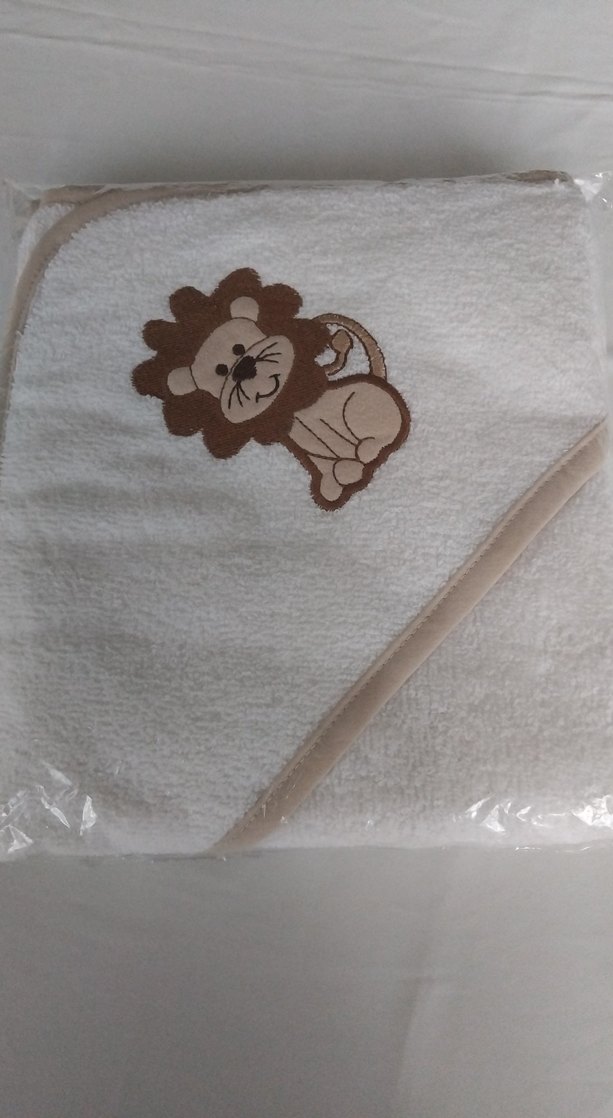 Beyaz Bebek Kundak banyo havlusu 75X75 - Görsel 2