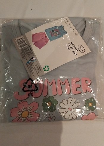 9-12 Ay Kız Bebek Atlet Şort Takım - Görsel 3