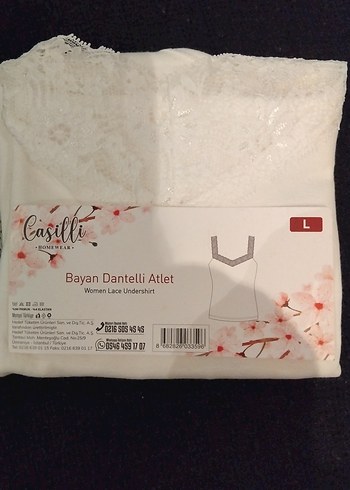 Dantel Detaylı Beyaz V Yakalı Kadın Atlet - Görsel 5
