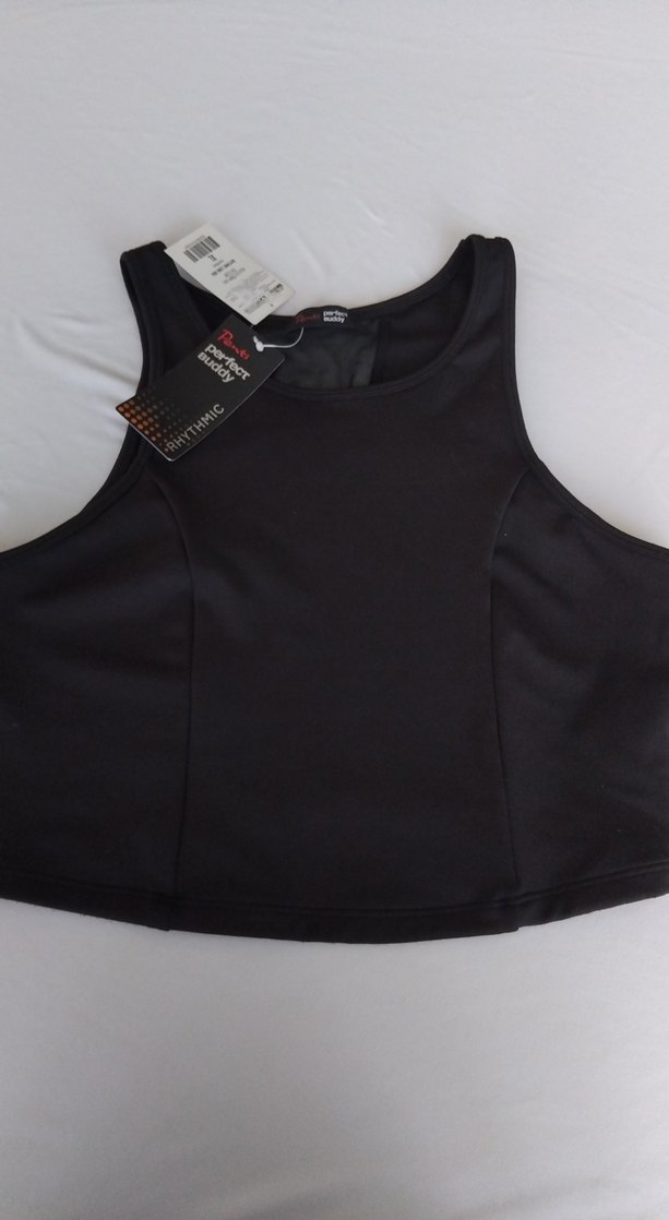 Penti Siyah Kısa Kesim Spor Crop Top - Görsel 3