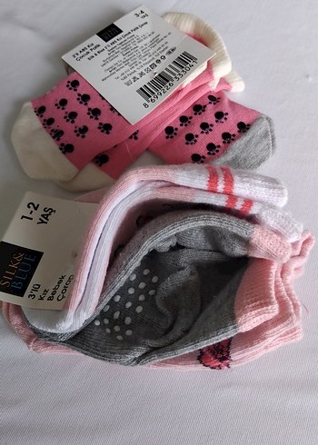 Kız Çocuk Pamuklu ABS 2li ve 3'lü Çorap Seti - Görsel 3