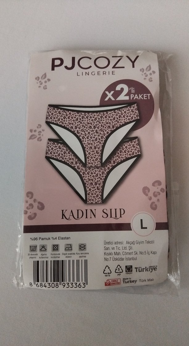 2'Lİ. Siyah Pembe Leopar Desenli Kadın Slip Külot - Görsel 3