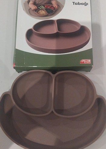 Kahverengi Vakumlu Silikon Mama Tabağı - Görsel 2