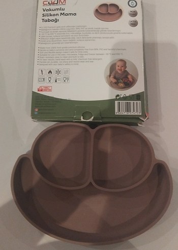 Kahverengi Vakumlu Silikon Mama Tabağı - Görsel 3