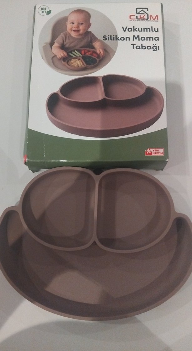 Kahverengi Vakumlu Silikon Mama Tabağı - Görsel 2