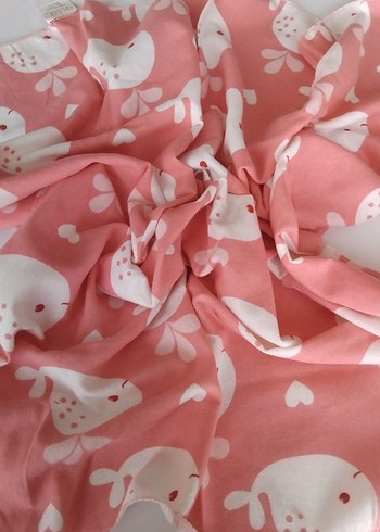 Bebek Flanel Örtü Pembe - Görsel 2