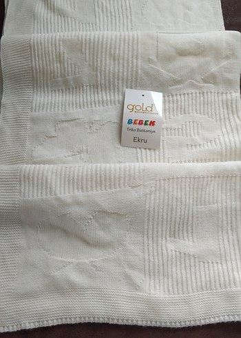 Ekru Bebek Örgü Battaniye - Görsel 4