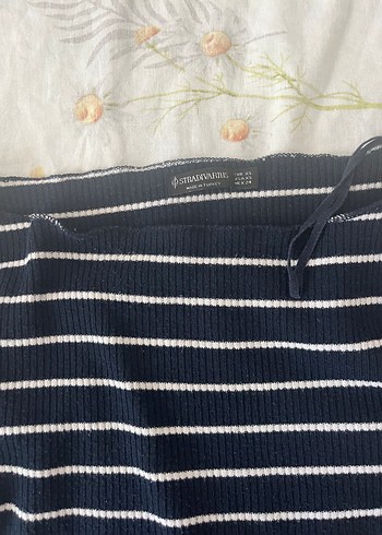 xs Beden lacivert Renk Kadın Siyah Çizgili Uzun Kollu Bluz