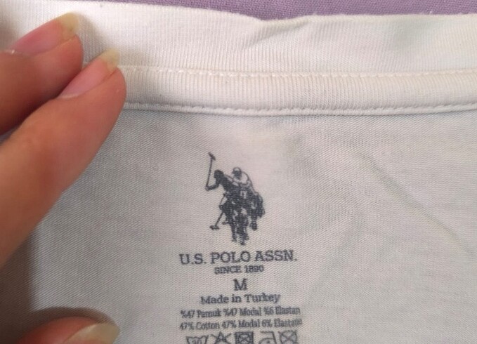 V yaka tişört US POLO ASSN.